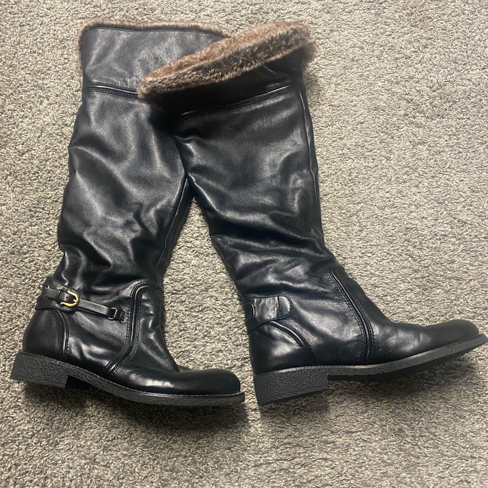 Women's Black Leather Boots